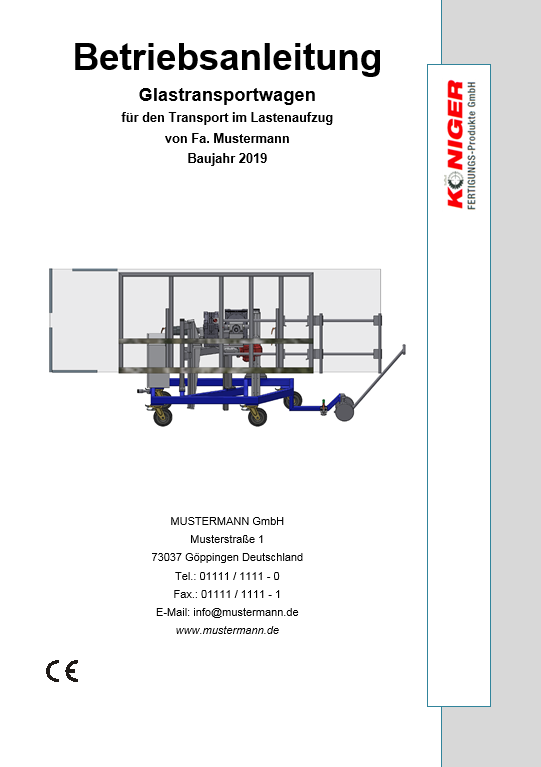 Dokumentation Nach Maschinenrichtlinie MRL 2006/42/EG - KÖNIGER ...